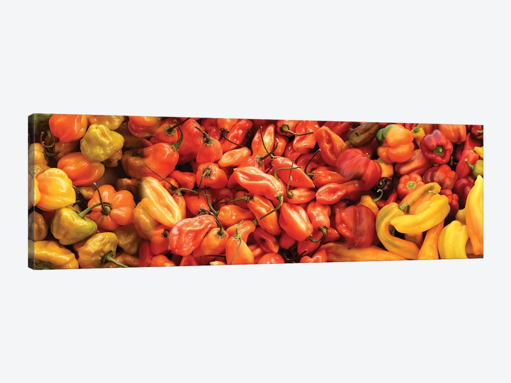 Close-Up Of Assorted Pepper For Sale At Market II by Panoramic Images 1-piece Canvas Print