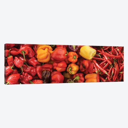 Close-Up Of Assorted Pepper For Sale At Market III Canvas Print #PIM14370} by Panoramic Images Art Print
