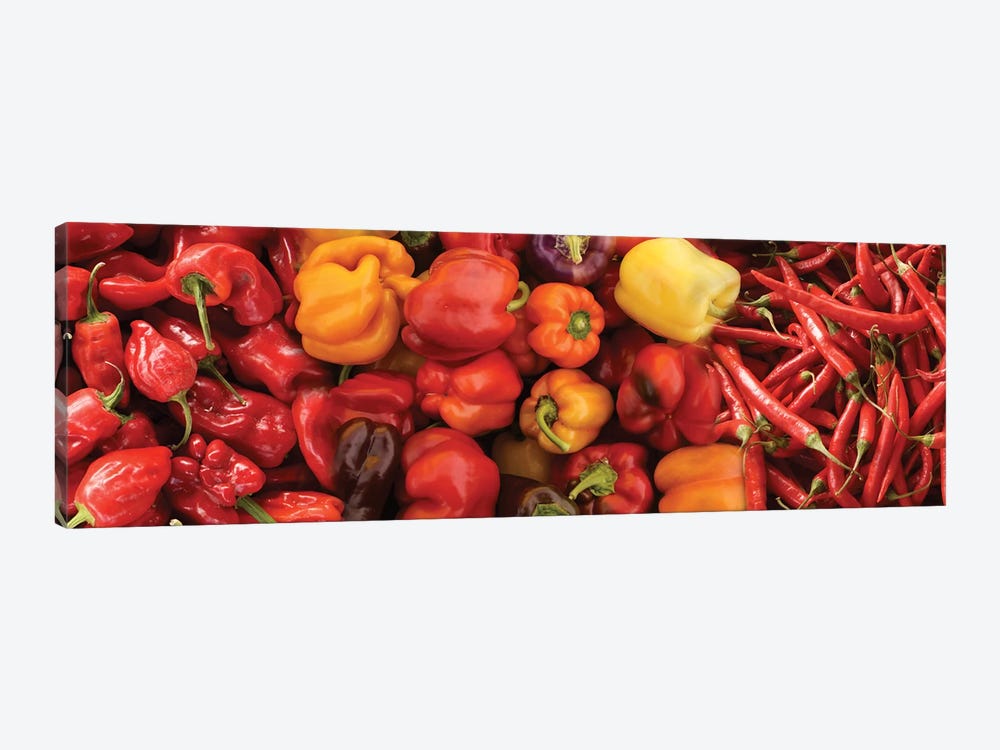 Close-Up Of Assorted Pepper For Sale At Market III by Panoramic Images 1-piece Canvas Art Print