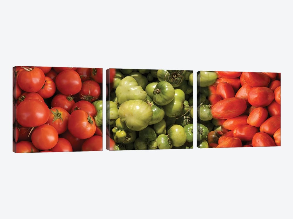 Close-Up Of Assorted Tomatoes by Panoramic Images 3-piece Art Print