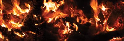 Close-Up Of Bonfire At Night I by Panoramic Images multi panel art