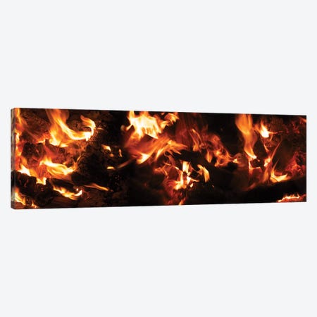 Close-Up Of Bonfire At Night I Canvas Print #PIM14383} by Panoramic Images Canvas Wall Art