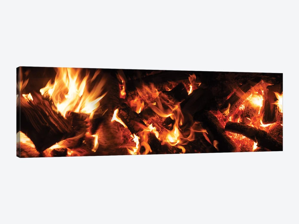 Close-Up Of Bonfire At Night II by Panoramic Images 1-piece Canvas Wall Art