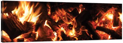 Close-Up Of Bonfire At Night II Canvas Art Print - Home for the Holidays
