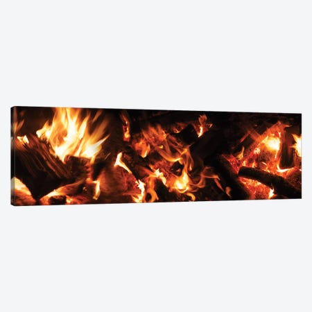 Close-Up Of Bonfire At Night II Canvas Print #PIM14384} by Panoramic Images Canvas Art Print