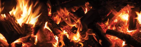 Fireplaces & Mantles: Close-Up Of Bonfire At Night II by Panoramic Images