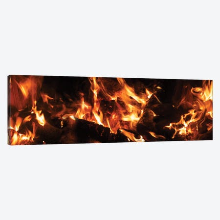 Close-Up Of Bonfire At Night III Canvas Print #PIM14385} by Panoramic Images Canvas Art Print