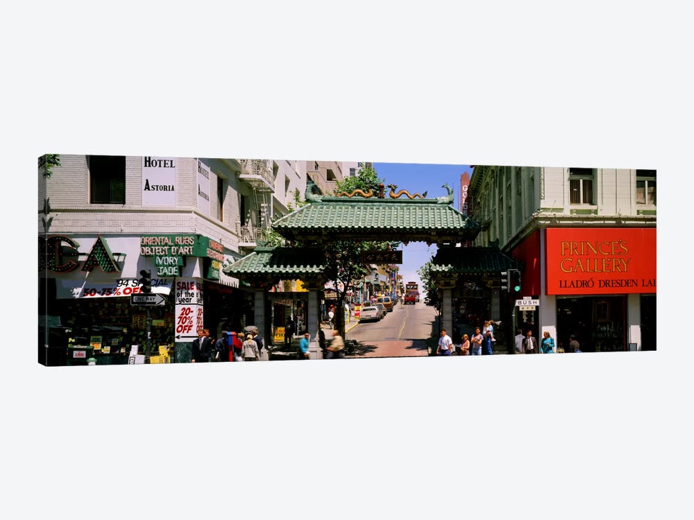 USA, California, San Francisco, Chinatown, Tourists in the market by Panoramic Images 1-piece Canvas Wall Art