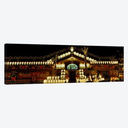 Low angle view of a house decorated with Christmas lights, Phoenix, Arizona, USA Canvas Print #PIM1441} by Panoramic Images Art Print