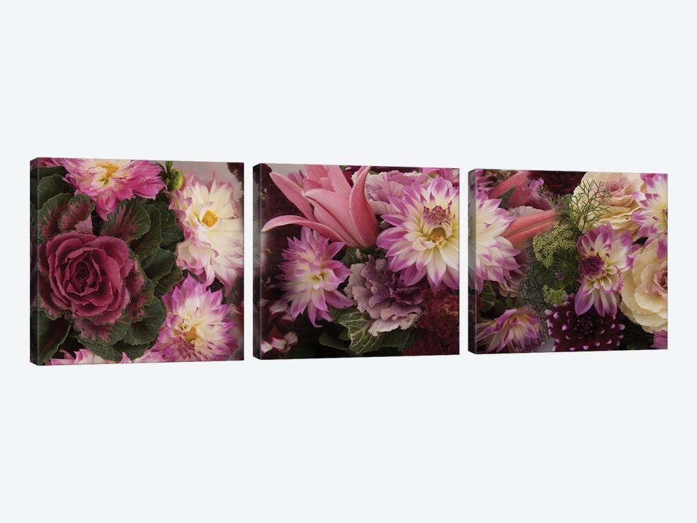Close-Up Of Flowers In A Bouquet by Panoramic Images 3-piece Canvas Art Print