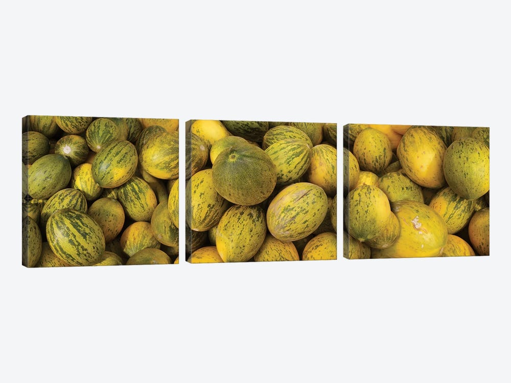 Close-Up Of Melons For Sale by Panoramic Images 3-piece Canvas Artwork