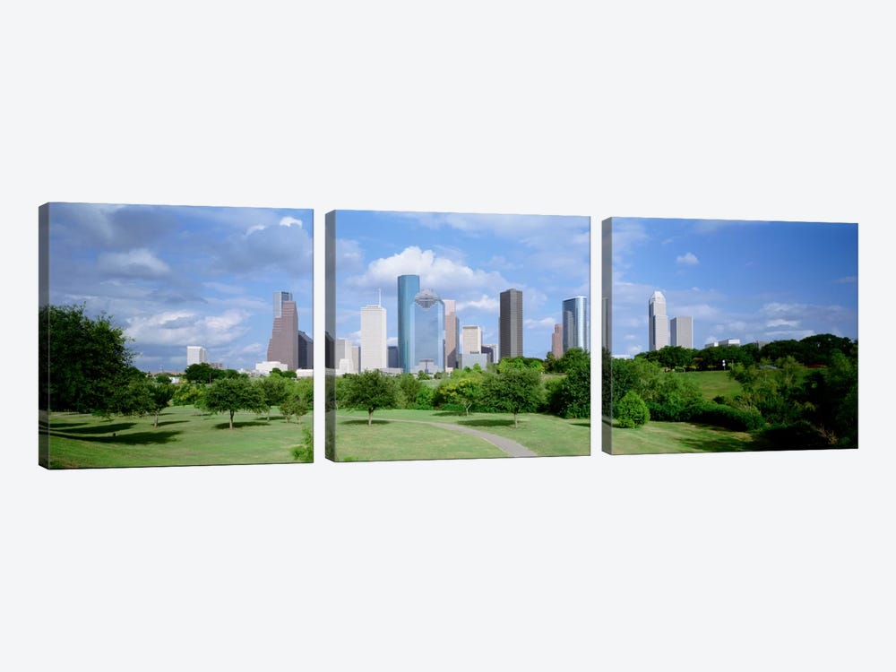 Cityscape, Houston, TX by Panoramic Images 3-piece Canvas Wall Art