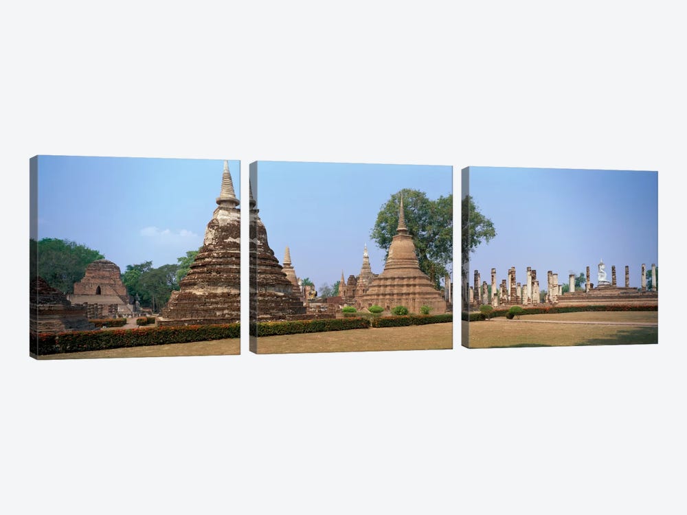 Sukhothai Historical Park Thailand by Panoramic Images 3-piece Canvas Artwork