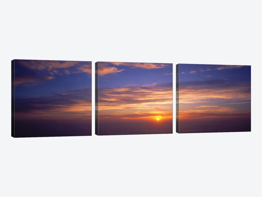 Clouds In The Sky At Sunset, California, USA by Panoramic Images 3-piece Art Print