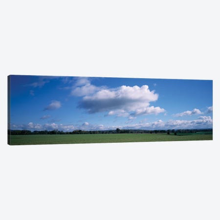 Clouds Over A Field, Upstate New York, USA Canvas Print #PIM14571} by Panoramic Images Canvas Print