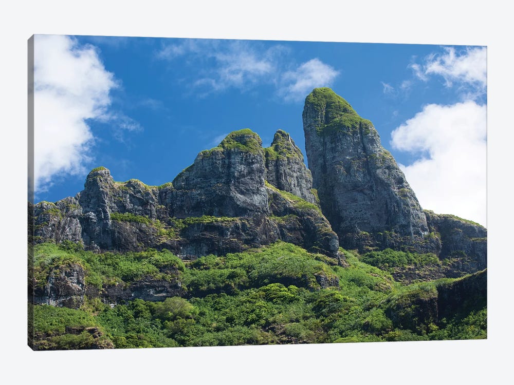Clouds Over Mountain Peaks, Bora Bora, Society Islands, French Polynesia by Panoramic Images 1-piece Art Print