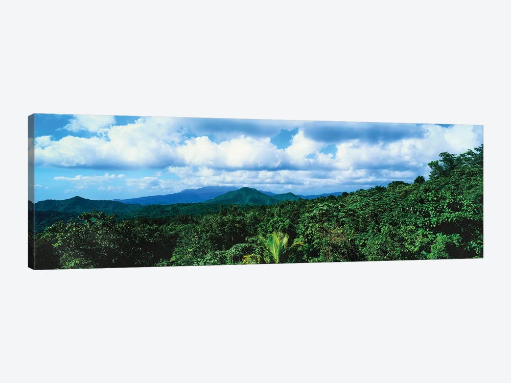 Clouds Over Mountain Range, Dominica, Caribbean by Panoramic Images 1-piece Canvas Wall Art