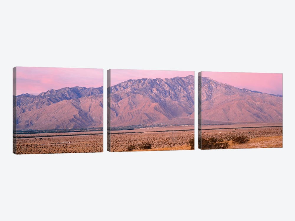 Clouds Over Mountains, San Jacinto Peak, San Jacinto Range, Palm Springs, California, USA by Panoramic Images 3-piece Canvas Art Print