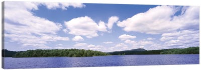 Clouds Over Oswegatchie River, Adirondack Mountains, Wanakena, New York State, USA Canvas Art Print - New York Art