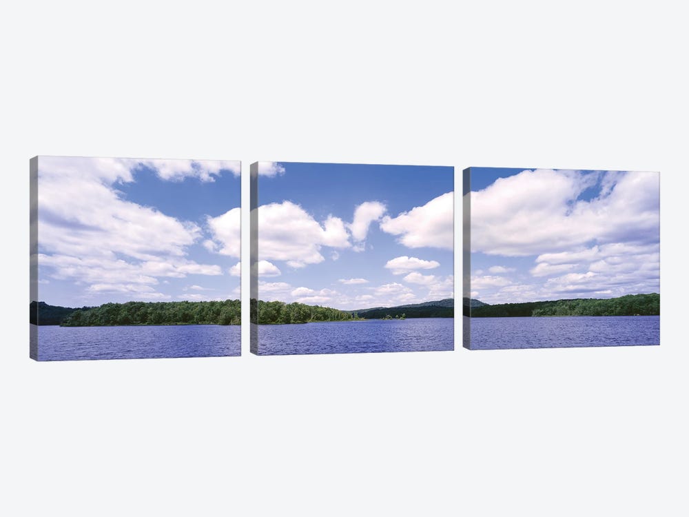 Clouds Over Oswegatchie River, Adirondack Mountains, Wanakena, New York State, USA by Panoramic Images 3-piece Canvas Art