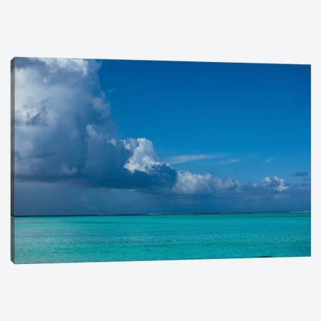 Clouds Over The Pacific Ocean, Bora Bora, Society Islands, French Polynesia I Canvas Print #PIM14578} by Panoramic Images Canvas Print