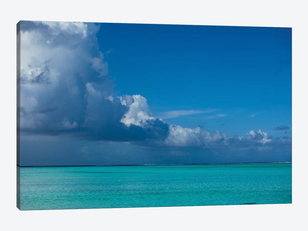 Clouds Over The Pacific Ocean, Bora Bora, Society Islands, French Polynesia I by Panoramic Images 1-piece Canvas Art Print