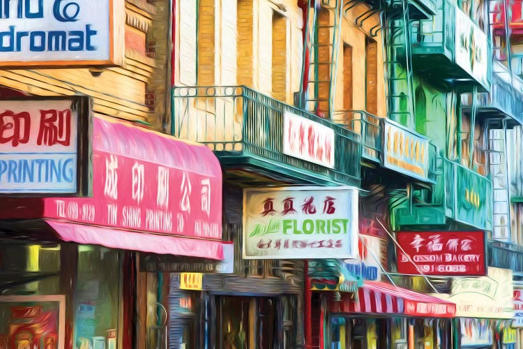 Clutter Of Business Signs, Chinatown, San Francisco, California, USA