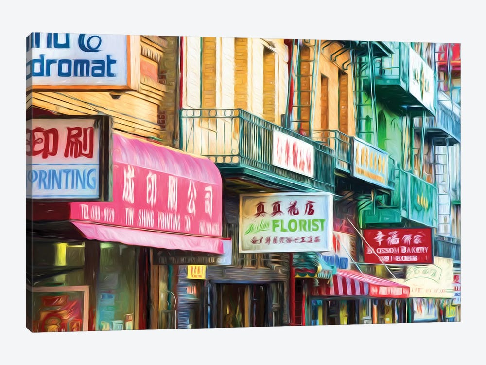 Clutter Of Business Signs, Chinatown, San Francisco, California, USA by Panoramic Images 1-piece Canvas Wall Art