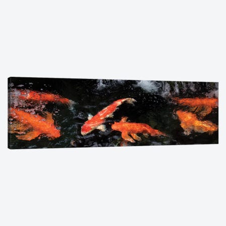 Colorful Koi Fish V Canvas Print #PIM14594} by Panoramic Images Canvas Art