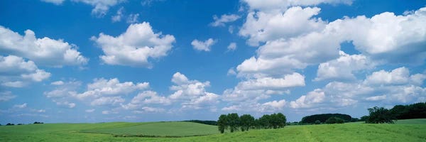 Cumulus Clouds Over A Landscape, Germany