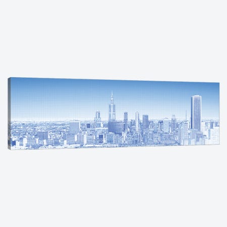 Digital Sketch Of Chicago Skyline, USA VII Canvas Print #PIM14612} by Panoramic Images Canvas Artwork