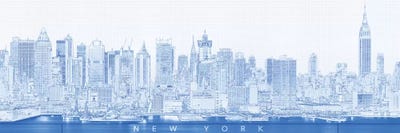Digital Sketch Of Manhattan Skyline, NYC, USA II by Panoramic Images canvas print