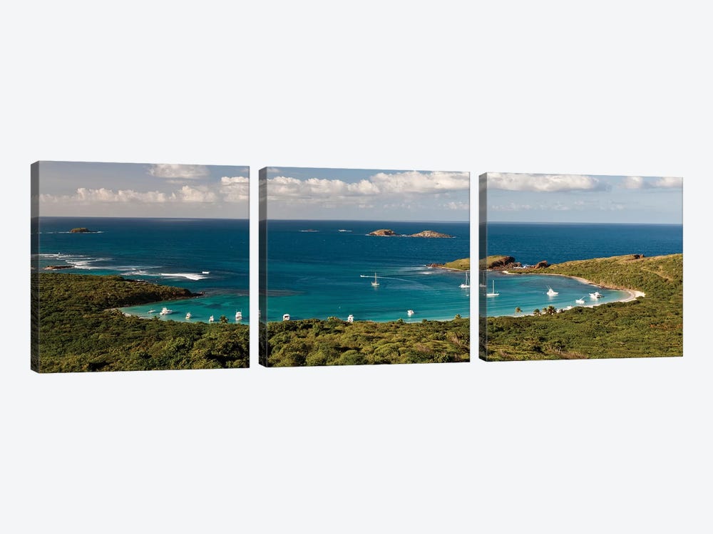 Elevated View Of Beach, Culebra Island, Puerto Rico II by Panoramic Images 3-piece Canvas Artwork
