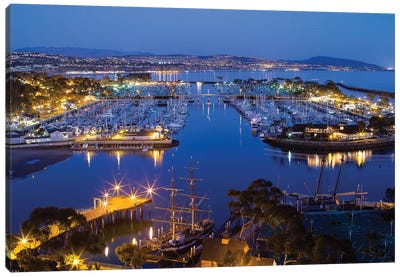 Elevated View Of Dana Point Harbor, Orange County, California, USA Canvas Art Print - Nautical Scenic Photography