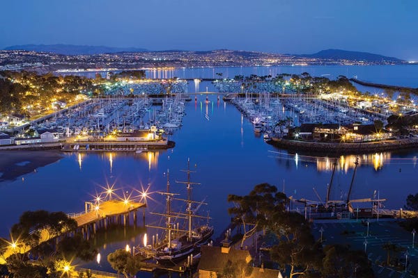 Harbors: Elevated View Of Dana Point Harbor, Orange County, California, USA by Panoramic Images