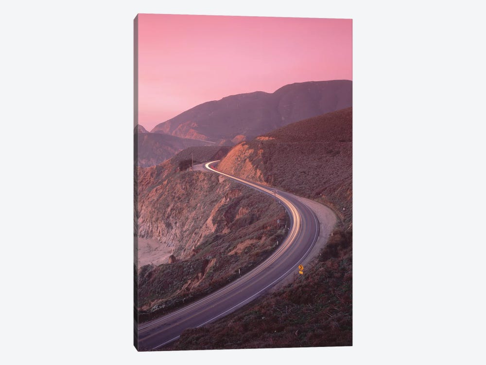 Elevated View Of The California State Route 1 At Dusk, Pacific Coast, California, USA by Panoramic Images 1-piece Art Print
