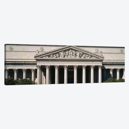 Facade Of The National Archives Building, Washington D.C., USA Canvas Print #PIM14637} by Panoramic Images Canvas Print