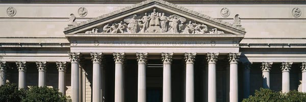 Columns: Facade Of The National Archives Building, Washington D.C., USA by Panoramic Images