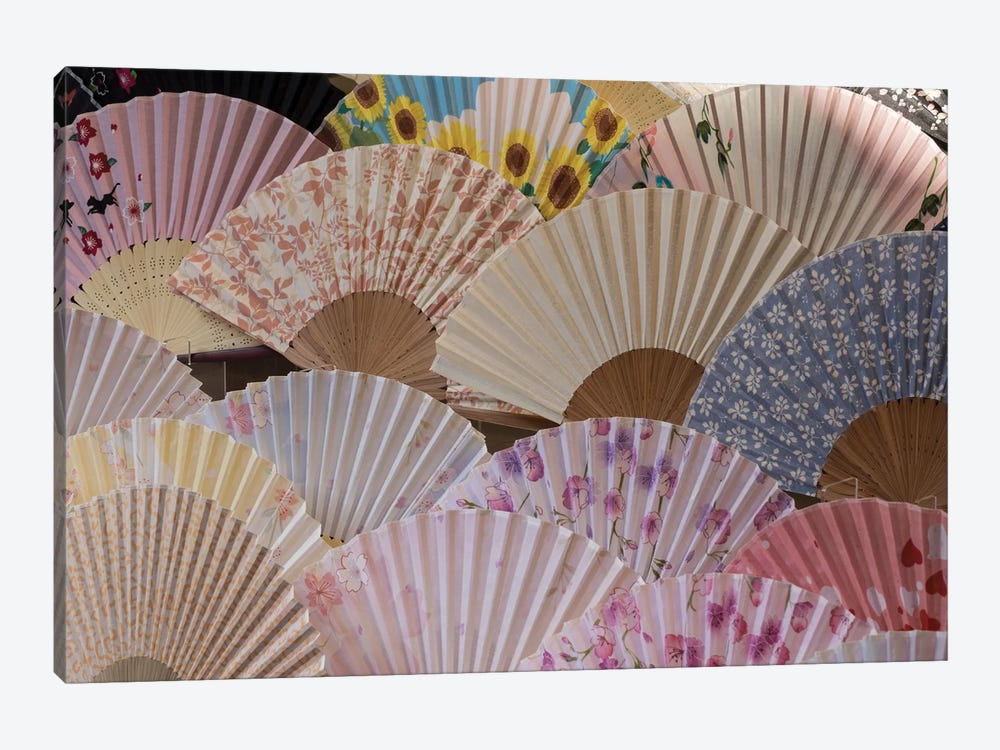 Fans For Sale At A Market Stall, Kyoto Prefecture, Japan by Panoramic Images 1-piece Art Print
