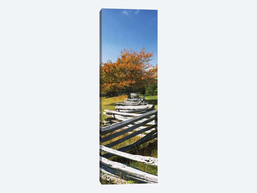 Fence In A Park, Blue Ridge Parkway, Floyd County, Virginia, USA by Panoramic Images 1-piece Canvas Wall Art