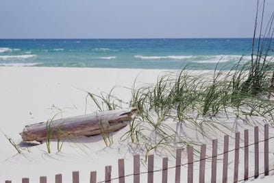 Fence On The Beach, Alabama, Gulf Of Mexico, USA by Panoramic Images canvas print