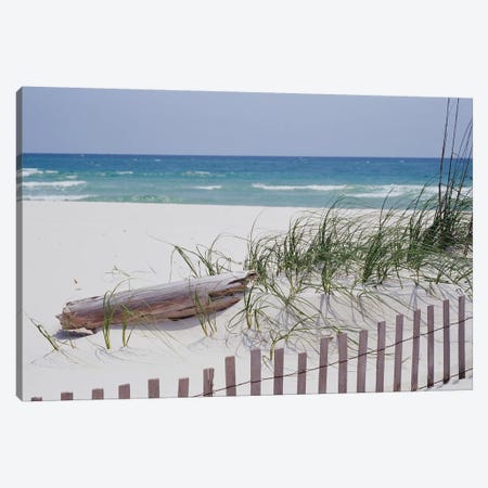 Fence On The Beach, Alabama, Gulf Of Mexico, USA Canvas Print #PIM14649} by Panoramic Images Canvas Print