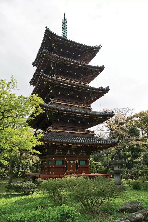 Five-Storied Pagoda At Ueno Park, Tokyo, Japan