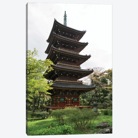 Five-Storied Pagoda At Ueno Park, Tokyo, Japan Canvas Print #PIM14658} by Panoramic Images Canvas Artwork