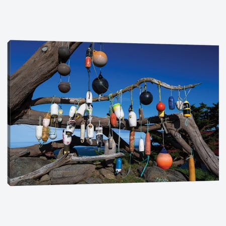 Floats Hanging On A Tree, Battery Point Lighthouse, Crescent City, California, USA Canvas Print #PIM14659} by Panoramic Images Canvas Wall Art