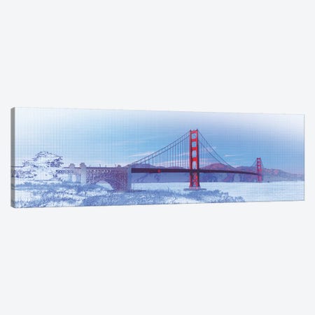 Golden Gate Bridge, San Francisco, San Francisco County, California, USA, Color Canvas Print #PIM14669} by Panoramic Images Art Print