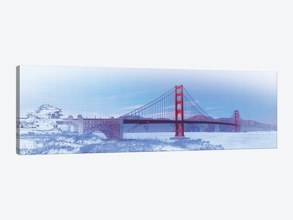 Golden Gate Bridge, San Francisco, San Francisco County, California, USA, Color by Panoramic Images 1-piece Canvas Print
