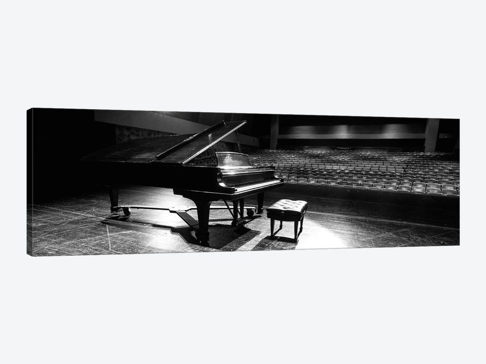 Grand Piano On A Concert Hall Stage, University Of Hawaii, Hilo, Hawaii, USA II by Panoramic Images 1-piece Canvas Wall Art