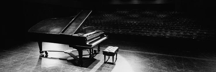 Grand Piano On A Concert Hall Stage, University Of Hawaii, Hilo, Hawaii, USA III