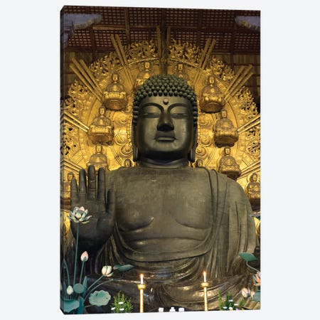 Great Buddha Statue In Todaiji Temple, Nara Prefecture, Japan Canvas Print #PIM14676} by Panoramic Images Canvas Print